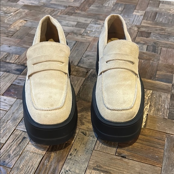 Free People Nico Platform Loafer Tan Suede Size 40 - Picture 2 of 16